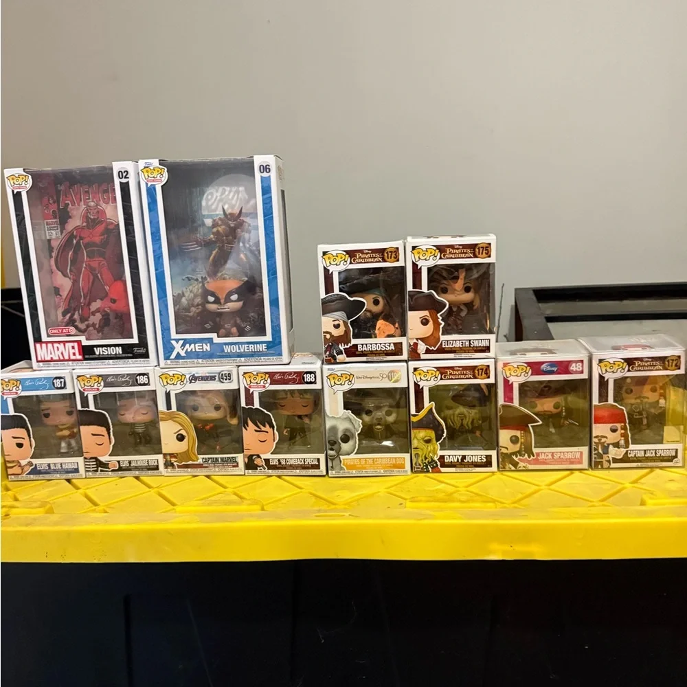 Marvel Funko Pop Set with Red and Blue Accents